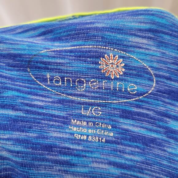 Tangerine Poly/Spandex Running Pull-over Space Dye Blue, L - Picture 10 of 10